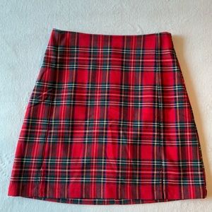 Brandy Melville red plaid skirt